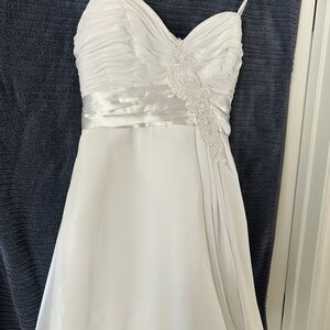 Elegant White Ruched Dress